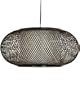 Unique Inexpensive Ceiling Light Fixture Alternative - 15" Kata Japanese Style Hanging Ceiling Lantern - Walnut