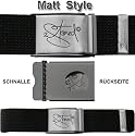 Original 2stoned wear Web Belt wide 1,57 inch in Black buckle brushed matt with bottle opener by 2-stoned wear