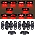 Partsam 10x LED Light Smoke Lens/Red Universal Clearance Side Marker Trailer 2leds/pc 12V Waterproof