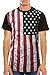JC DISTRO Mens Hipster Hip Hop USA Flag Crew Neck T-Shirt XLarge