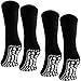BRUBAKER 4 Pairs Slip Resistant Non Skid Soles Socks Sizes: US 4-14