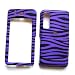 Samsung Behold T919 T-919 Rubberized Snap On Protector Hard Case Image Cover Black & Purple Zebra