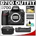 Nikon D700 Digital SLR Camera Body + Nikon MB-D10 Multi-Power Battery Pack + Nikon EN-EL3e Rechargeable Li-ion Battery + Nikon SLR System Case + Lexar Pro 8GB CF Card + Cleaning Kit