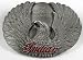 Indian Eagle Mark of Quality Enamel Motorcycle Pewter Belt Buckle
