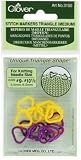Clover Stitch Markers, Triangle, 16-Pieces Medium, Yellow/Purple