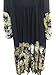 R.Vivimos Women Chiffon Flower Printing Split Asymmetrical Long Dresses Medium
