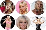 Set of 6 ANNA FARIS Pinback Buttons 1.25