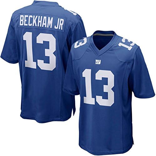 Ajersey Mens 13 Football Royal Blue Giants Custom Beckham Jersey (Royal Blue, XXXL)
