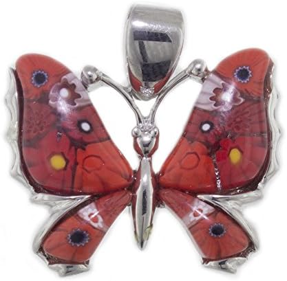 Hand-Made MD Multifiori Butterfly Pendant .925 Silver