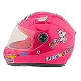 モーターヘルメット　アウトドア　保護用品　キッズ用　ヘルメット　ピンク