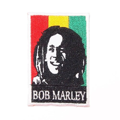 3-Pack 4.3" X 2.2" Bob Marley Portrait Embroidered iron on patch metal punk hip hop band logo for t shirt hat jacket