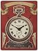 Timeworks Pop Out Clock, Red Pocket Watch with Benjamin Franklin Quote