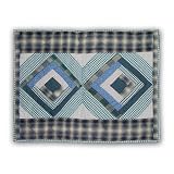 Blue Log Cabin Pillow Shams 21 x 27 In.