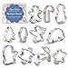 Ann Clark Cookie Cutters 11-Piece Christmas Cookie Cutter Set with Recipe Booklet, Snowflake, Christmas Tree, Candy Cane, Reindeer and More