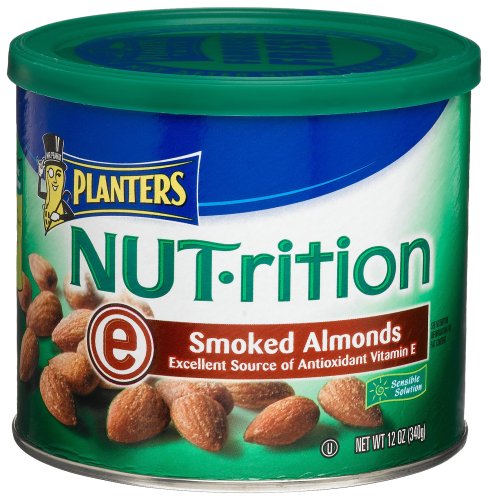 Planters NUT-rition Smoked Almonds, 12-Ounce Cans (Pack of 4) by Planters
