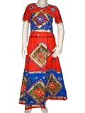 Girls Fashion - Orange Blue Chaniya Choli Lengha Bollywood Fashion Dress for Kids