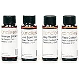 CandleScience Candle Scent Classics Fragrance Sampler with 4 Bottles