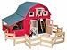 Red Gable Barn with Side Stall & Corral