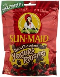 Sun Maid Dark Chocolate Yogurt Raisins, 7-Ounce Pouches (Pack of 6)
