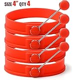Sunsella 4" Silicone Egg & Pancake Rings - 4 Pack