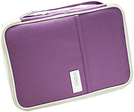 Alisagoo Passport Wallet Holder Organizer Waterproof Roomy Passport Case Cards Bag Pouch Travel Wallet Ticket Receipt Pocket (Purple)