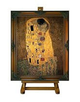 The Kiss - Klimt Large Framed Art Print on Canvas