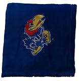 Kansas Jayhawks Embroidered Fleece Throw (50 x 70-inch)