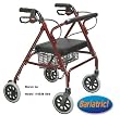 `Oversize Rollator With Loop Bk Blue Bariatric Steel/10215BL-1 `Oversize Rollator With Loop Bk Blue Bariatric Steel/10215BL-1