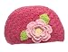 San Diego Hat Hot Pink Flower Beanie, Pink, 6-12 Months