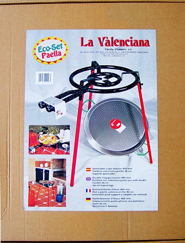 Outdoor Paella Burner & 18 inch Paella Pan Set