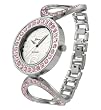 Geneva Platinum Square Link Fashion Watch