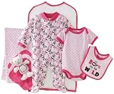 Cutie Pie Baby-girls Newborn Born To Be Wild 9 Piece Set In Garment Bag