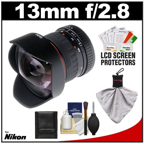 Vivitar Series 1 13mm f/2.8 Ultra Wide-Angle Manual Focus Lens with Cleaning & Accessory Kit for Nikon D3100, D5100, D7000, D90, D300s, D700, D3, D3s, D3x Digital SLR Cameras