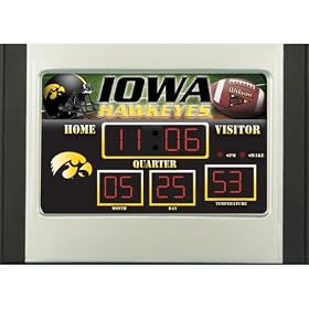 Iowa Hawkeyes Scoreboard Desk Clock by 