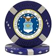 U.S. AIR FORCE Seal on Blue Big Slick Texas Hold'em Chip