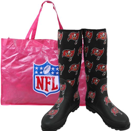 Cuce Shoes Tampa Bay Buccaneers Women's Enthusiast Rain Boot 9