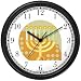 Menorah No.2 Judaica Jewish Theme Wall Clock by WatchBuddy Timepieces (Black Frame)