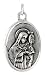 Sterling Silver St. Clare Medal 15/16 X 5/8 (24 mm X 16 mm).