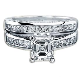 1.71 CT DIAMOND ENGAGEMENT RING SET E VS1 -CERTIFIED