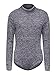 Persun Women's Dark Grey Turtleneck long sleeve Mixed Cable Knitted Bodysuit