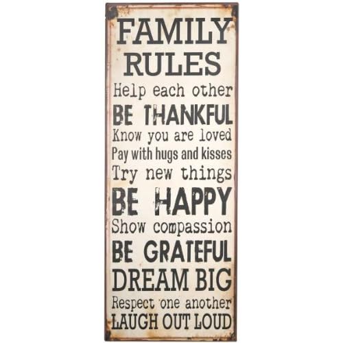 Ganz 'Family Rules' Iron Plaque, Large Wall Decor Stickers