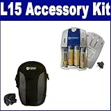 Nikon Coolpix L15 Digital Camera Accessory Kit includes: SB257 Charger, SDC ....