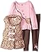 Kids Headquarters Girls' Animal Print Vest with Tee and Pants Set