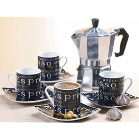 PRIMULA DEMITASSE 9pc GIFT SET ESPRESSO COFFEE MAKER