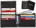 KALMORE Menâ€™s RFID Blocking Flip-ID Window Travel Bifold Genuine Leather Wallet - in Gift Box (Full-Grain Leather Black)