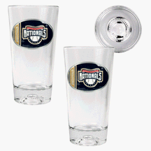 Washington Nationals 2 Piece Pint Ale Glass Set with Baseball Bottom
