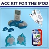 iPod Universal Accessory Kit for iPod Classic 1st - 6th Generation, iPod Mini 1st & 2nd Generations, iPod Nano 1st - 3rd Generations, iPod Shuffle 1st & 2nd Generations and iPod Touch. Universal iPod Docking Station in Blue, iPod/MP3 Stereo Speakers in Blue, Package of Universal Screen Protectors