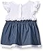 Calvin Klein Baby-Girls White with Dark Blue Chambray Tunic and Leggings