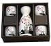 MoyishiÂ® Japanese Cherry Blossom Ceramic Sake Set Cherry Blossom Best Gift (Plum)
