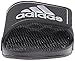 adidas Men's Adissage 2.0 Slides Sandal, Black/Metallic Silver, 9